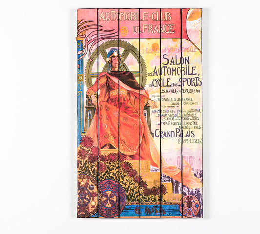 Druck auf Holz mit mehrfarbiger Leinwand 60x100 cm