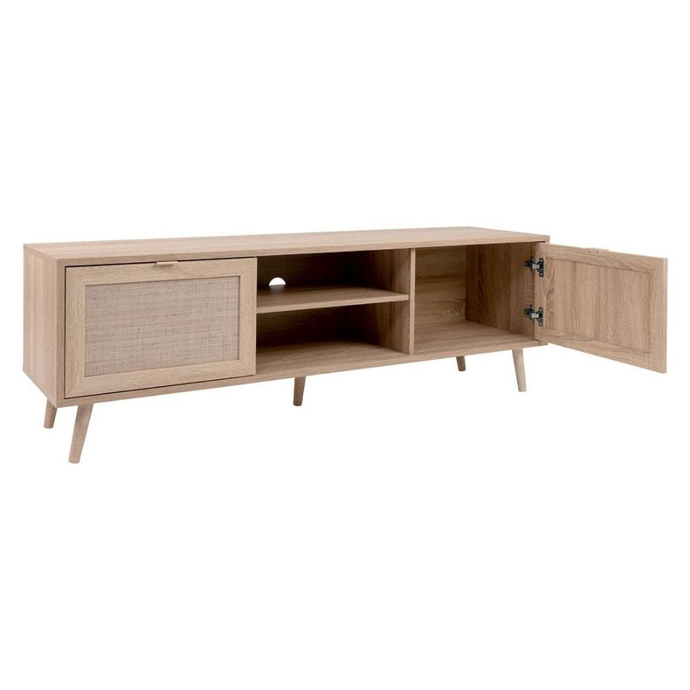 Bali 56A TV-Schrank mit 2 Türen in Korboptik