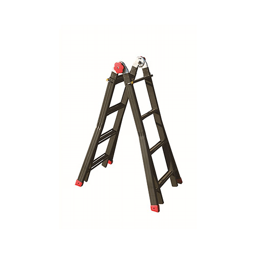 Cheope Auto-Teleskopleiter aus lackiertem Stahl – 4+4 Stufen, maximale Höhe 3,90 m