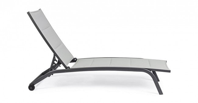 Aluminiumbett Cleopas anthrazit mit Rädern