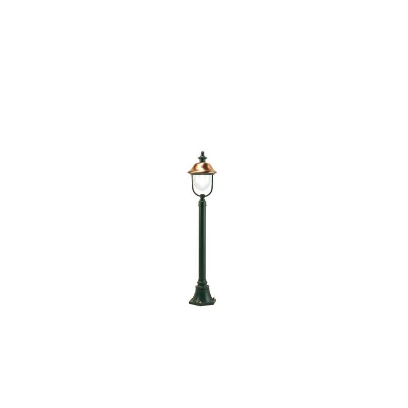 Straßenlaternenmast für den Außenbereich mit Struktur aus grauem Aluminiumdruckguss, 128 cm hoch