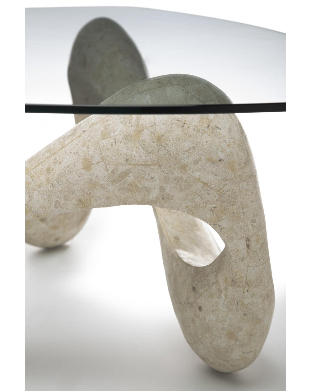 Transparente Tafel-beige 100 cm x 100 cm H.42.5 cm