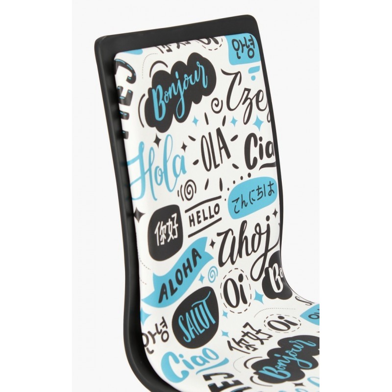 Young Hello Stahl-Bürostuhl aus Kunstleder, 42,5 x 40 x 87 cm