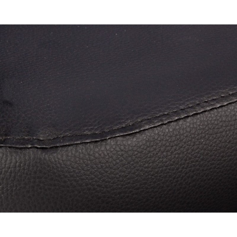 Kunstledersessel mit abnehmbarem Pouf Schwarz RITA 64,5x 59,5x h78 cm