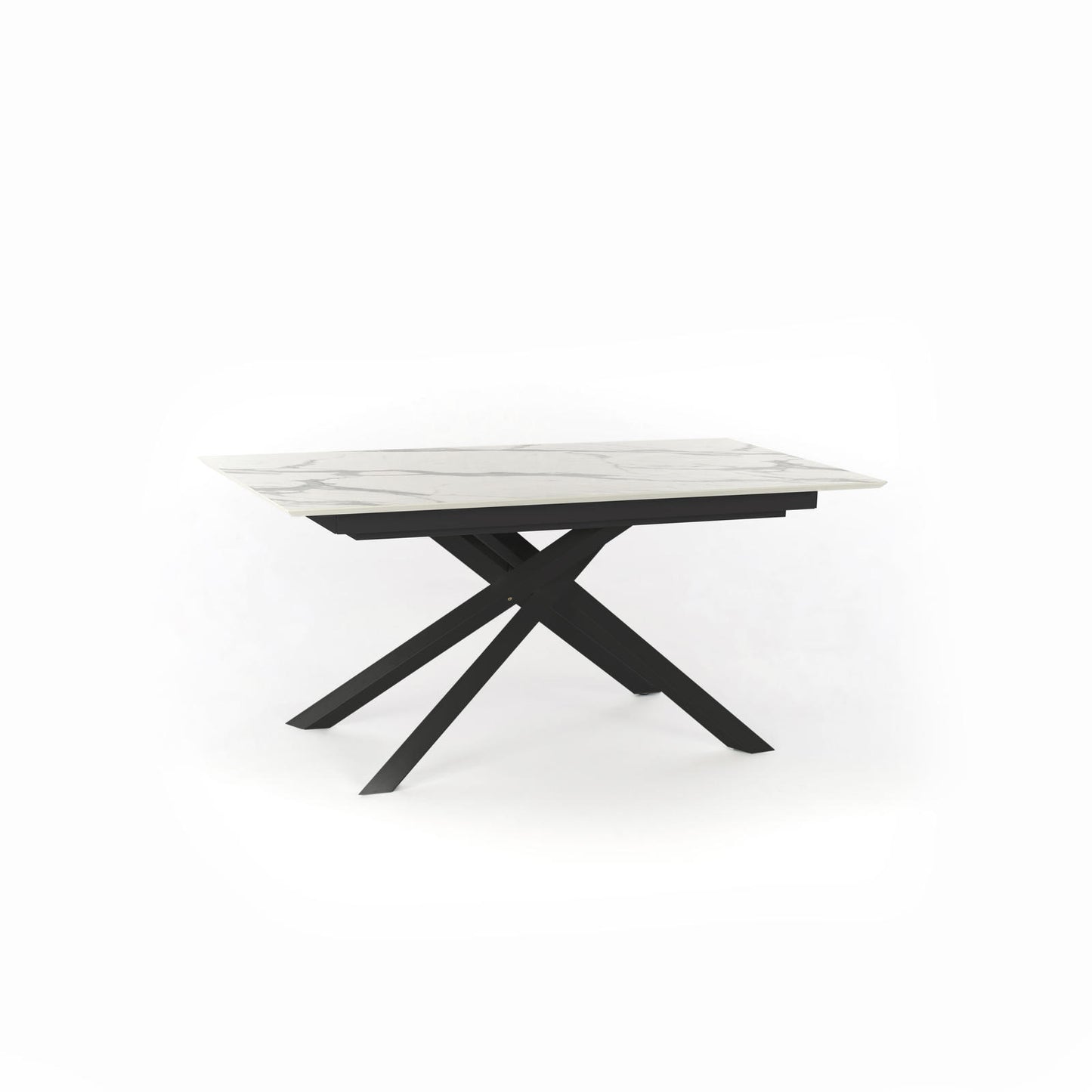 Ausziehbarer Tisch mit Calacatta-Marmorplatte 170/270x90x76h cm