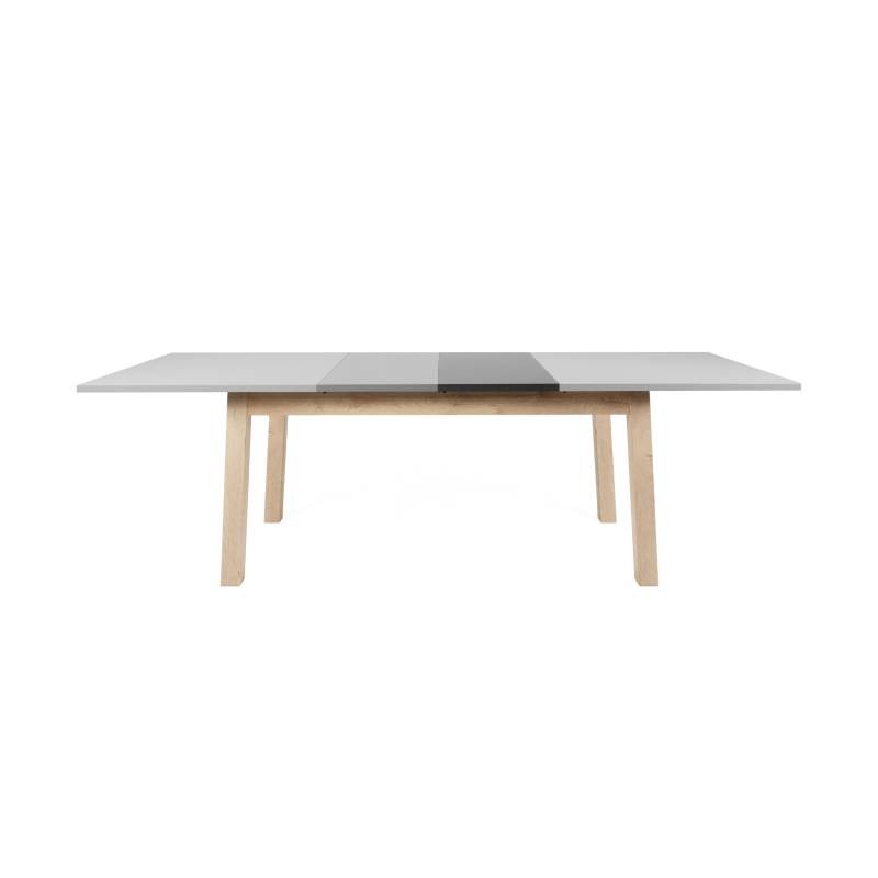 Moderner ausziehbarer Tisch aus grauer Eiche 90 x 160 -240 cm