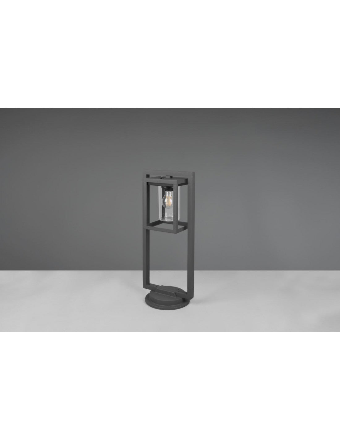 Paletto Lanterna Cilzyo Vetro Lang Lange Anthrazit IP44 Sensor Crepuskuläre Trio Lighting