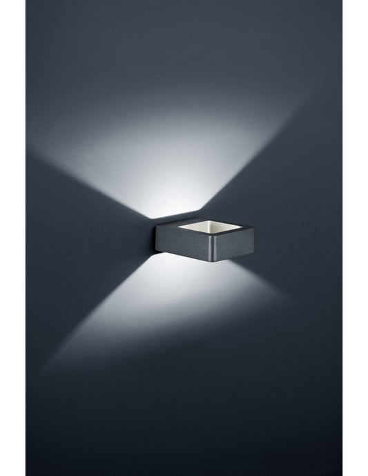 Reno Außenwandleuchte Doppel-LED-Licht IP54 Anthrazit Trio Lighting
