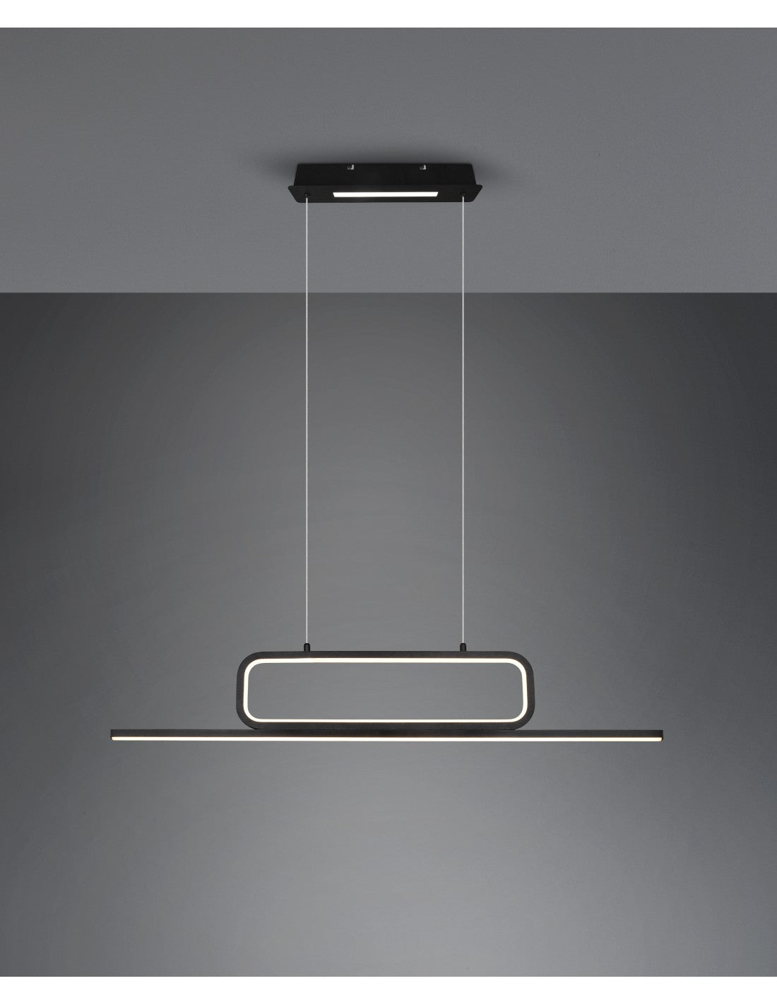 Suspension Nera Moderne Büro Aick Led Deinbarer Trio Lighting