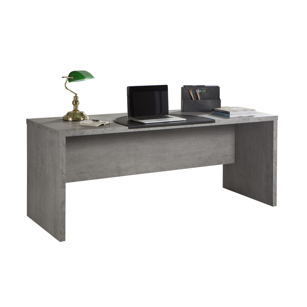 Büroschreibtisch cm. 69 x 180 x 74h Zement
