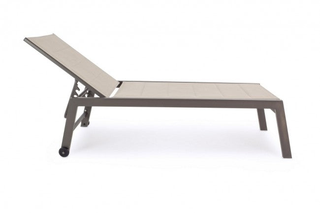 Hilde Kaffee-Hochbett aus Aluminium mit Rollen