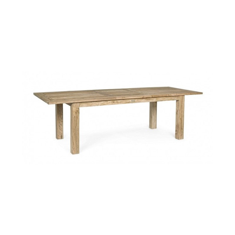 Externer Ausreiselpunkt in Lunterstützung Teak FSC cm 200-260x 100x h 78