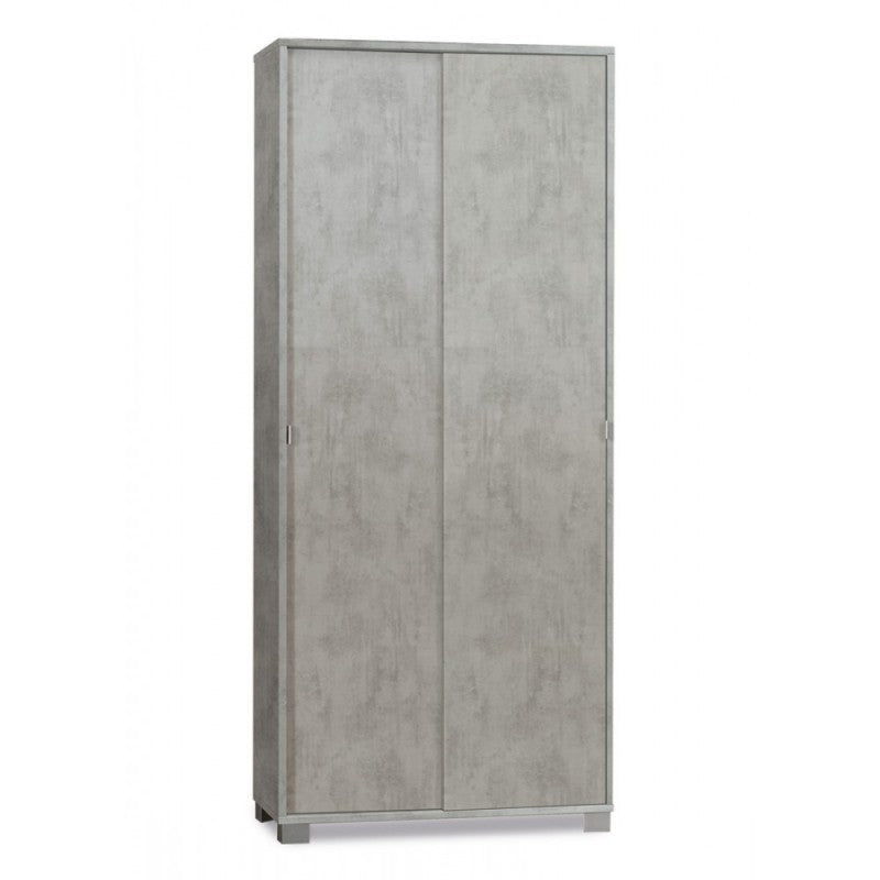 Mehrzweck-Schrank mit Beton Cement 82x41x h190 cm mit Beton Cement Beton Cement
