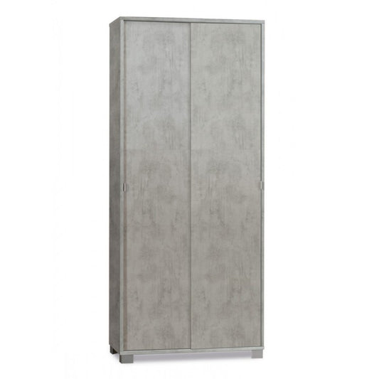Mehrzweck-Schrank mit Beton Cement 82x41x h190 cm mit Beton Cement Beton Cement