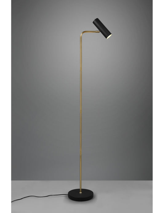 Marley Stehlampe Messing und schwarzer Spot H151 Trio Lighting