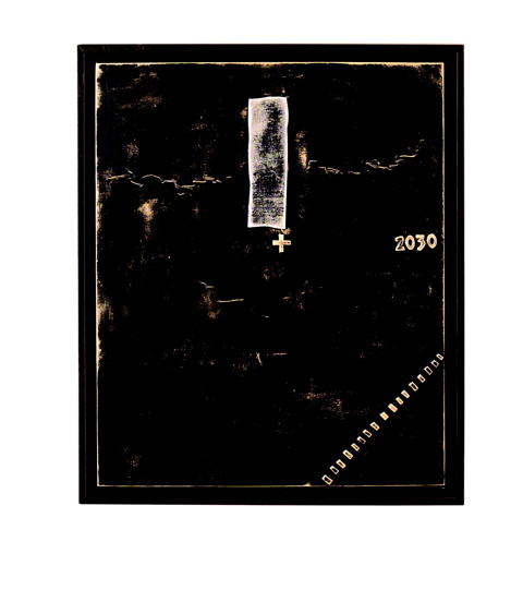 Öl auf mehrfarbiger Leinwand und Holzrahmen 100x120 cm