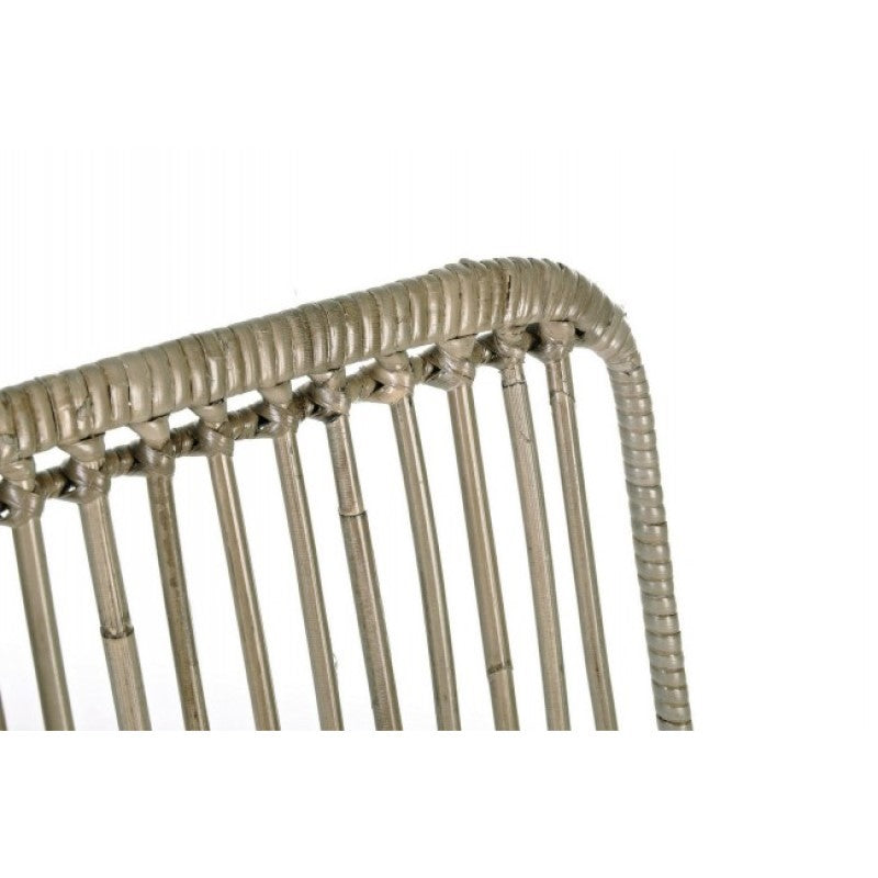 Stuhl im modernen Stil aus Stahl und kubugrauem LUCILA 45x55x h85 cm