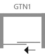 Schiebeduschnische mit 2 Glastüren – Essential Line
