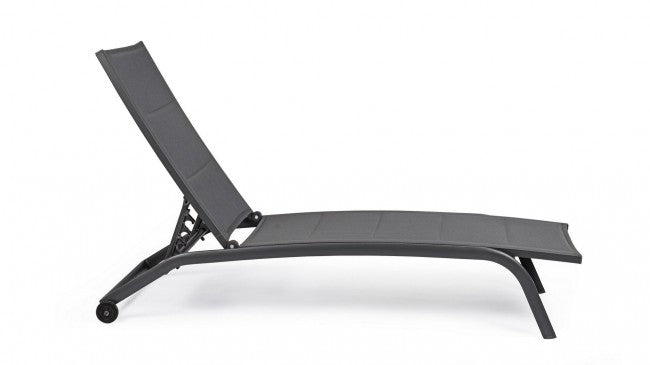 Aluminium Gartenbett mit Rädern Anthrazit CLEOPAS 61x192x h96 cm