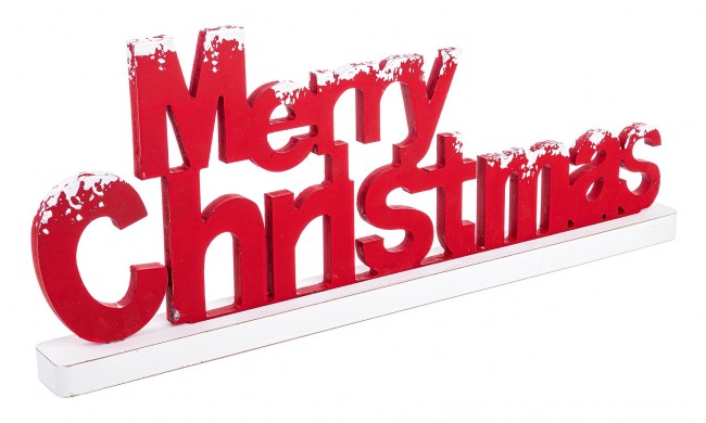 4x Dekoration weihnachtlich Frohe Weihnachten