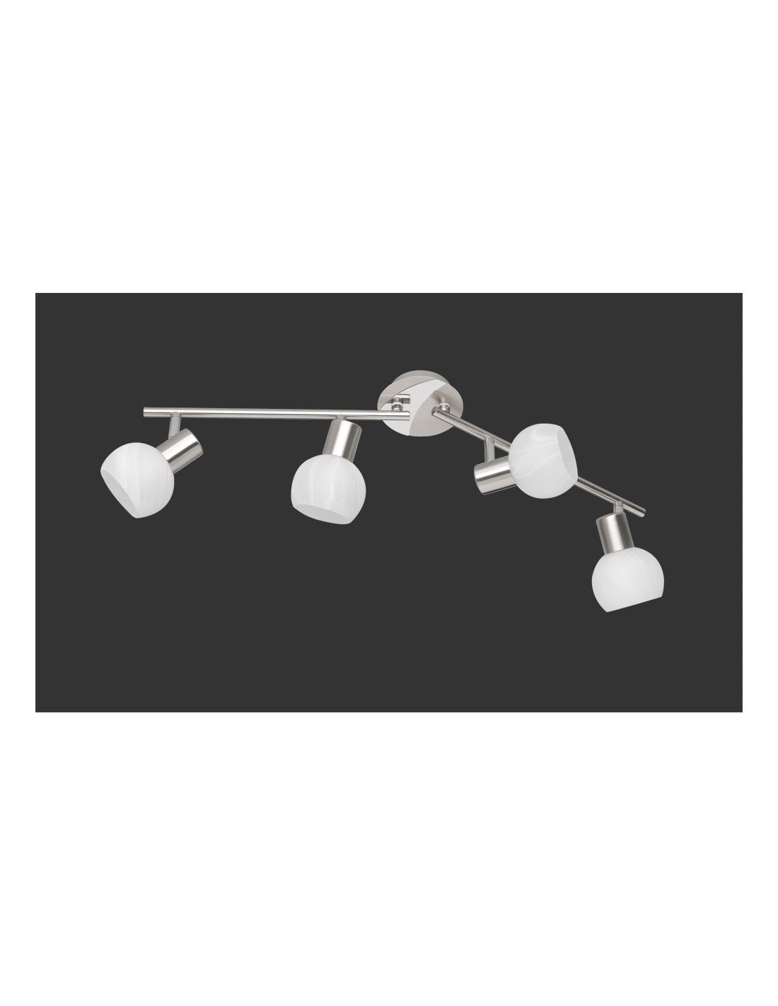 Verstellbarer Deckenstrahler 4 LEDs Antibes Nichel Trio Lighting