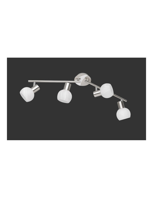 Verstellbarer Deckenstrahler 4 LEDs Antibes Nichel Trio Lighting