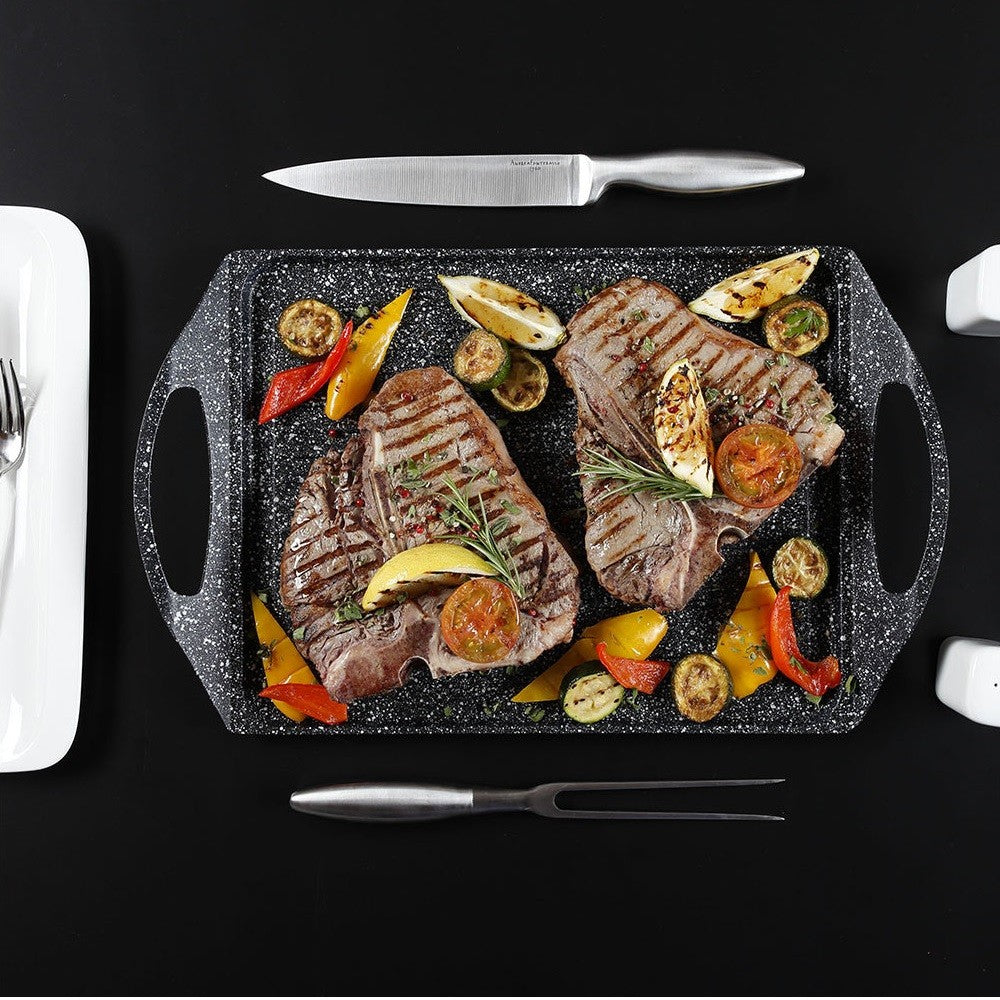 Tognana rechteckige Grillplatte Sphera-Linie 35 x 28 Zentimeter