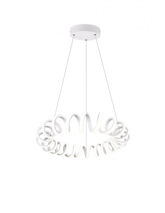Suspension Led Curl Curl Weiß für Wohnzimmer Trio Beleuchtung