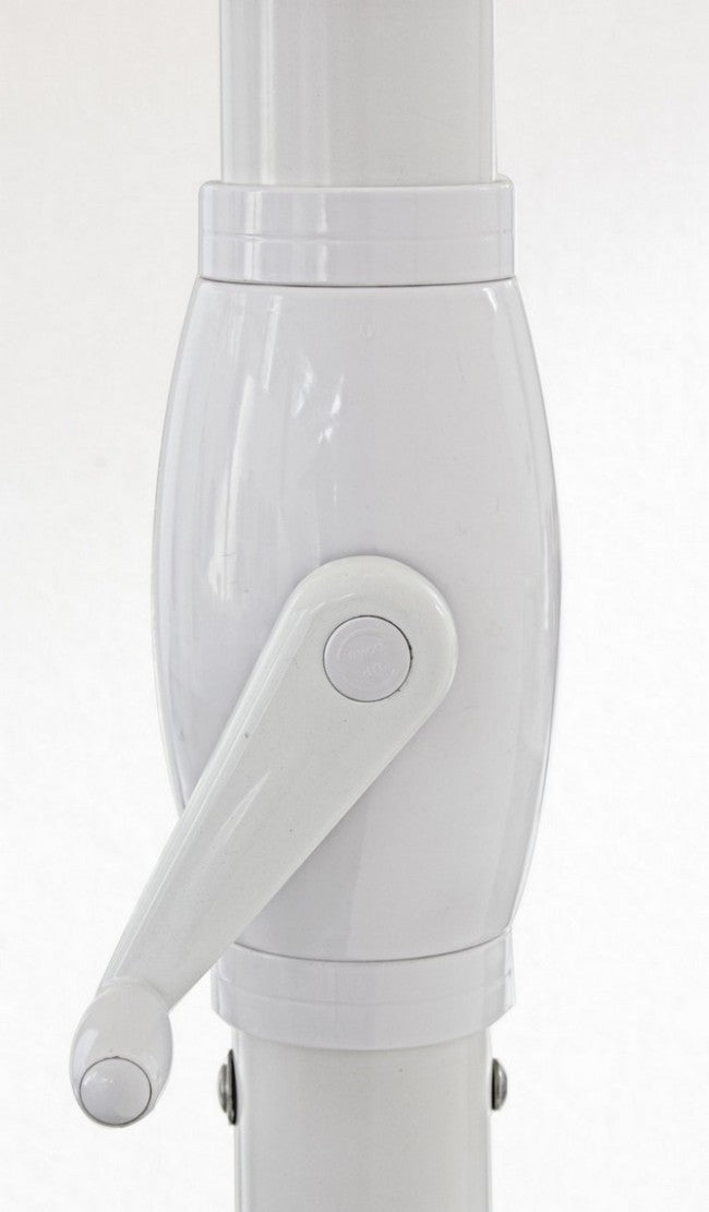 Alghero-Regenschirm aus weißem und hellgrauem Aluminium