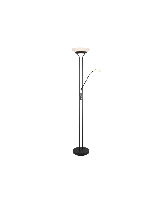 LED-Stehleuchte mit Lesestrahler Orson Black Trio Lighting