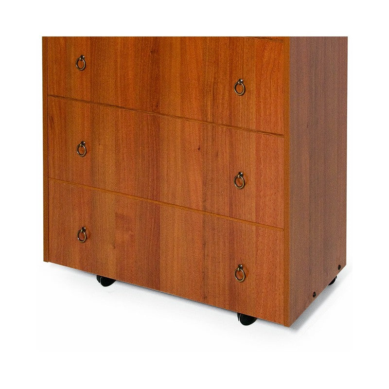 Klappbares orthopädisches Bettgestell in der Farbe Nussbaum antik, H. 100 x 85 x 36 cm