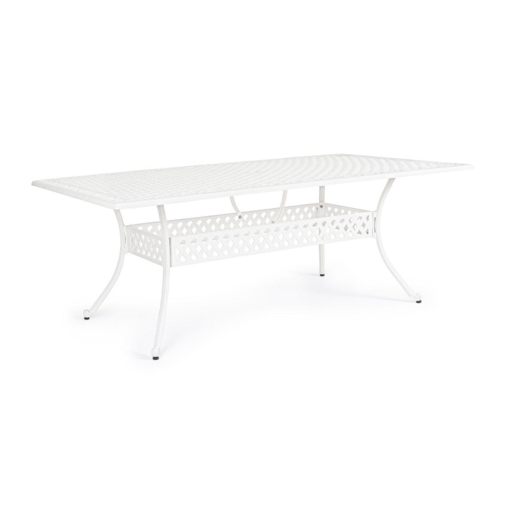 Ivrea weißer rechteckiger Außentisch 107x213 cm