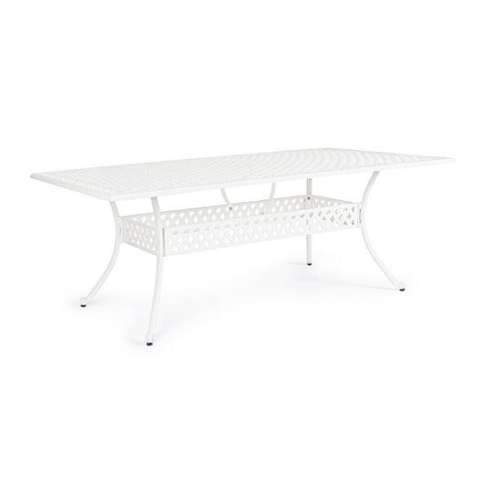 Ivrea weißer rechteckiger Außentisch 107x213 cm