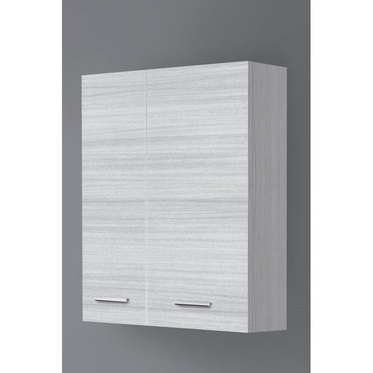 Zweitüriges Badezimmer-Wandelement Grau 60x18x h70 cm