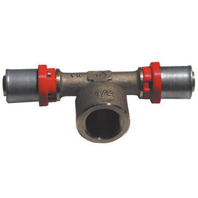 T-Pressverschraubung mit Innengewinde für mehrschichtige 1" x 63