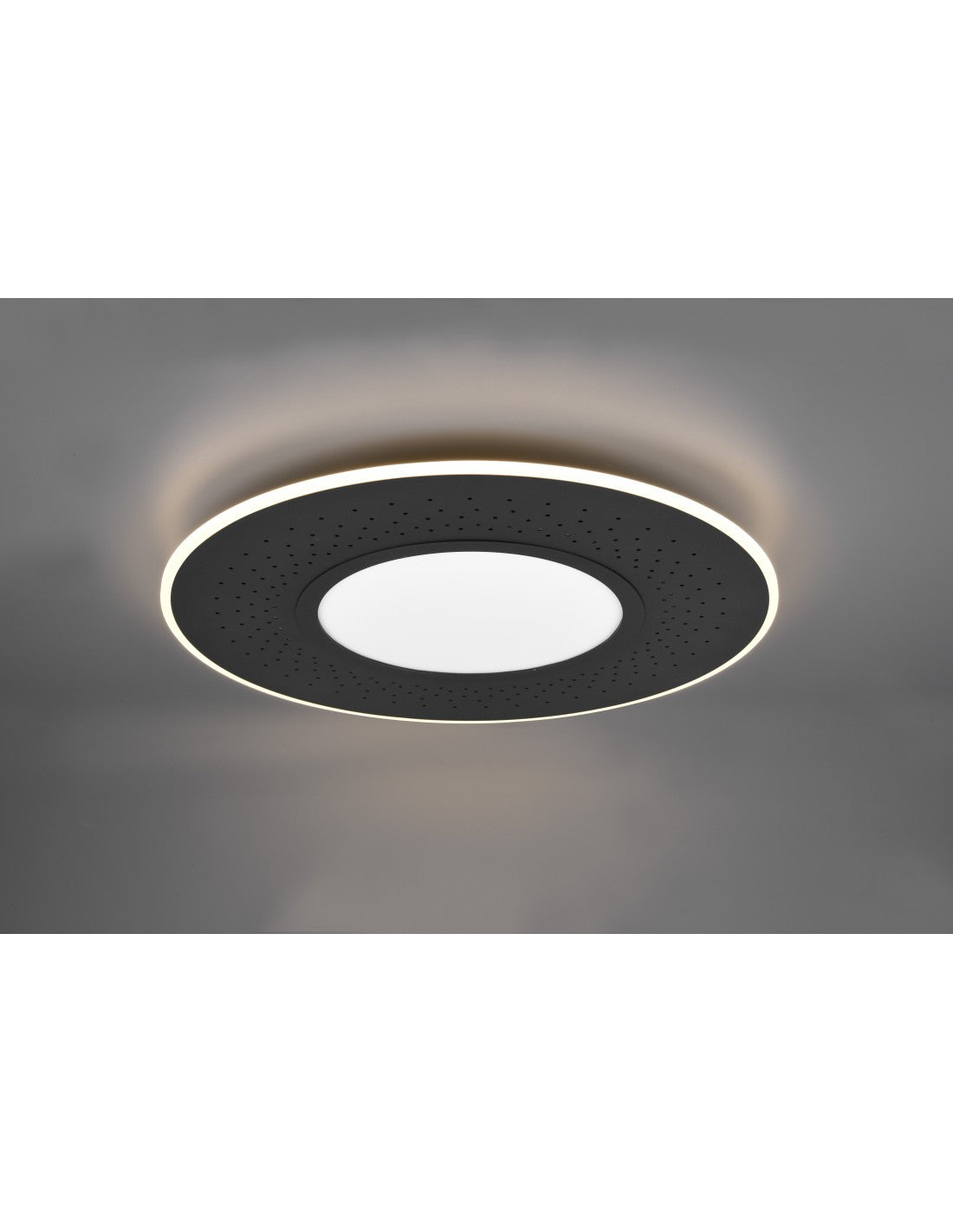 Große moderne Deckenleuchte Verus Black Led Dimmer 70w Trio Lighting