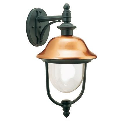 Wandleuchte in Basso E27, rustikale grau-kupferfarbene Linie