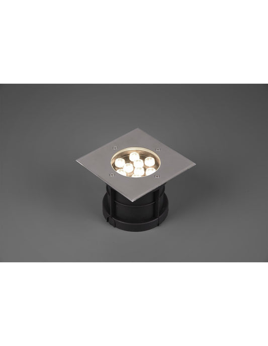 IP65 begehbarer LED-Einbaustrahler Nickel Belaja 16x16 cm Trio Lighting