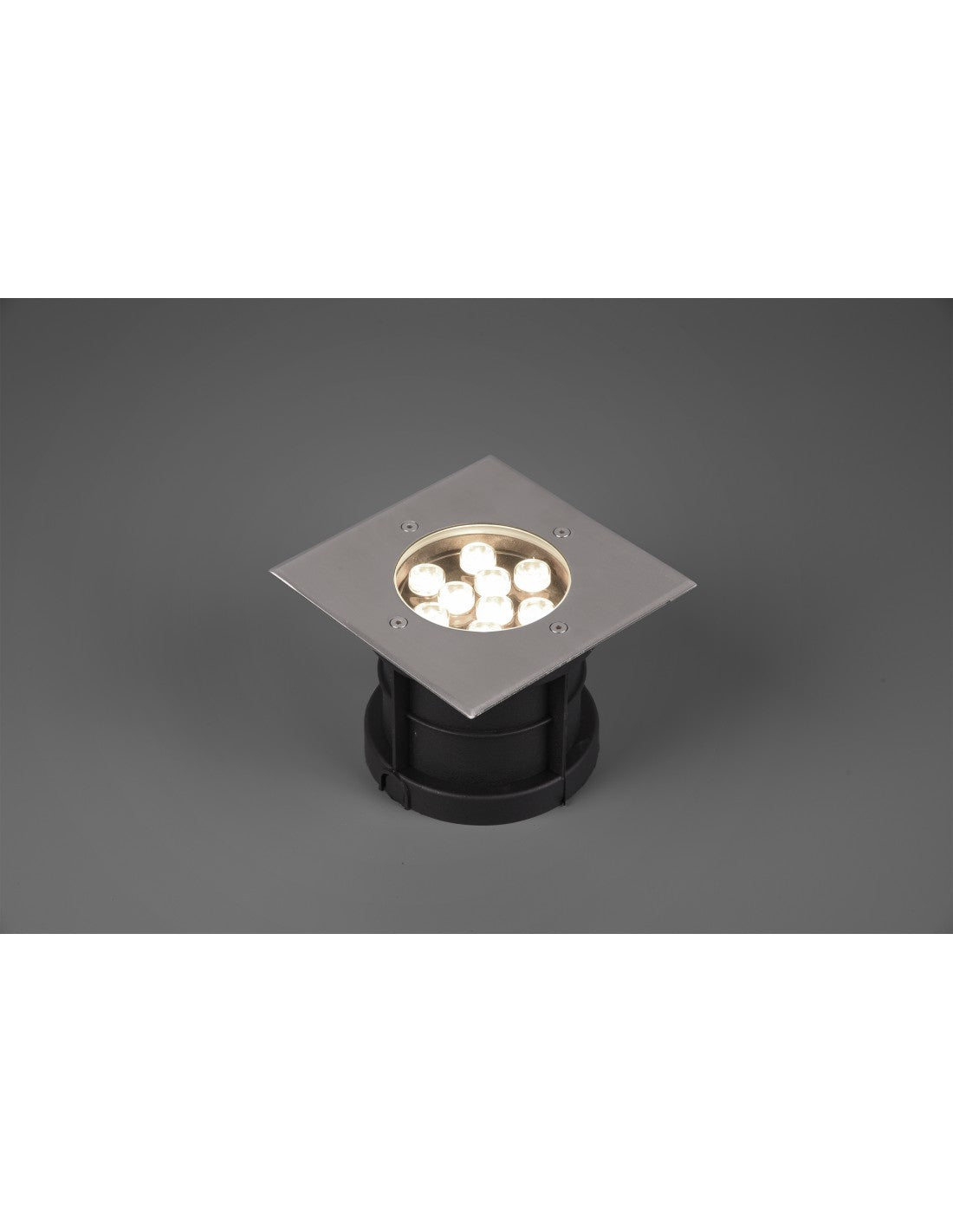 IP65 begehbarer LED-Einbaustrahler Nickel Belaja 16x16 cm Trio Lighting