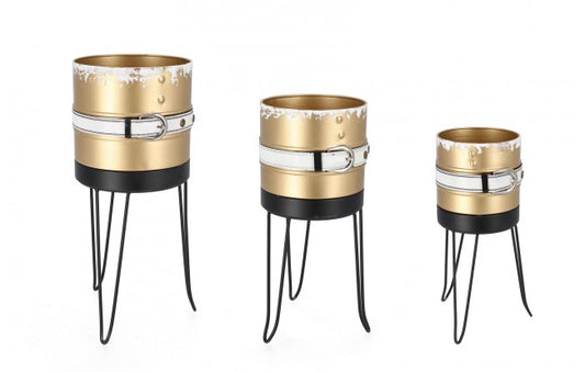 2x Set3 C.Vaso Treppiede Chris Oro