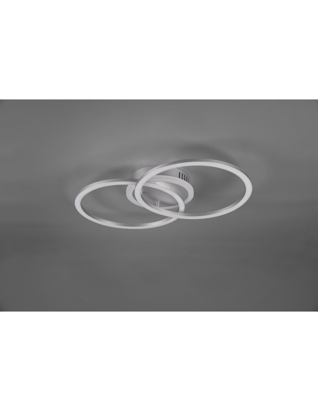 Plafonin Venida Doppel Cerchio Aluminium Led 25w Dimmerbare L50 cm Trio Lighting