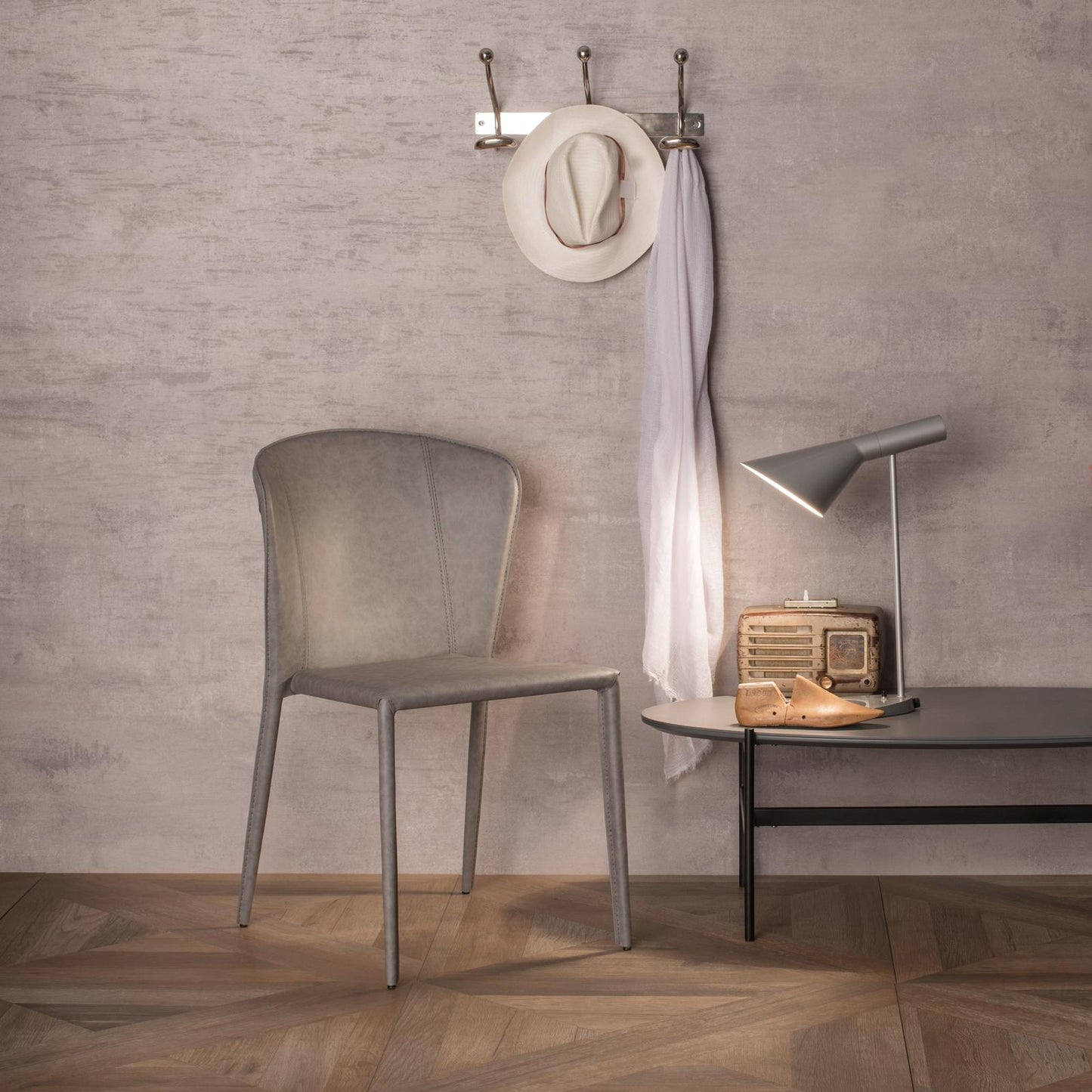 4x Sedia in der Symilchale und hellgrau, 49x56x82h cm