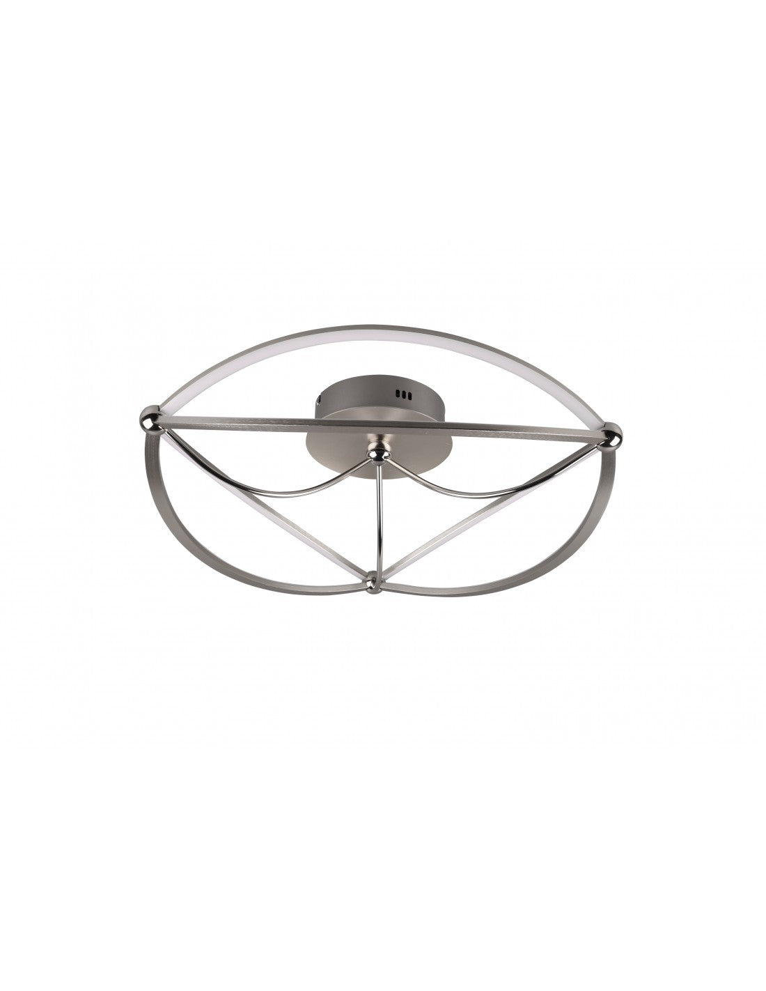 Plafoniera Led Charivari Ellissi Nichel Ø62 cm Trio Lighting