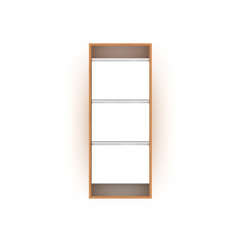 Scarpiera slim Bambu weiß cm × 50x15x124 h