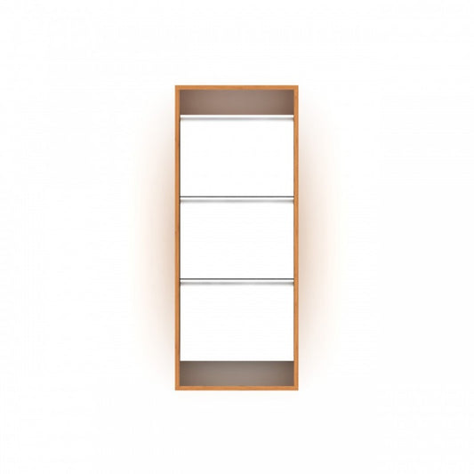 Scarpiera slim Bambu weiß cm × 50x15x124 h