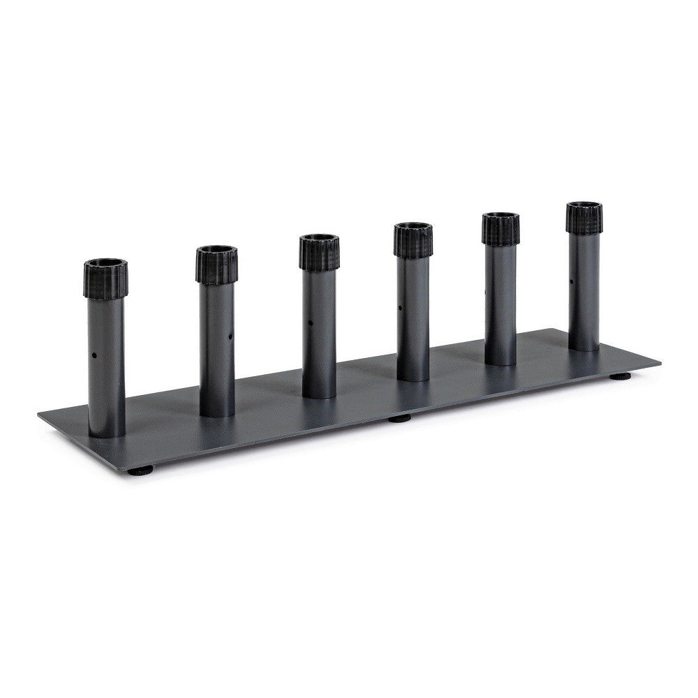 Schirmständer aus dunkelgrauem Metall für 6 Personen, 100 x 30 x 26 cm