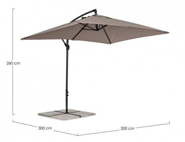 Ombrellon, Texas 2x3 cm Anthrazit-Folterfolie