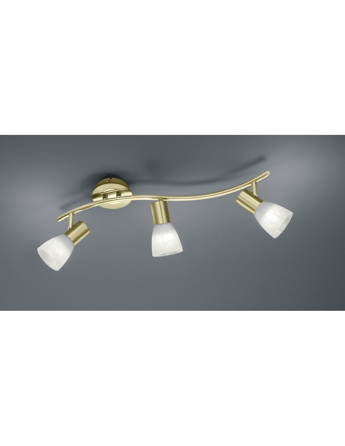 Verstellbarer Deckenstrahler 3 Lichter Levisto Brass Trio Lighting