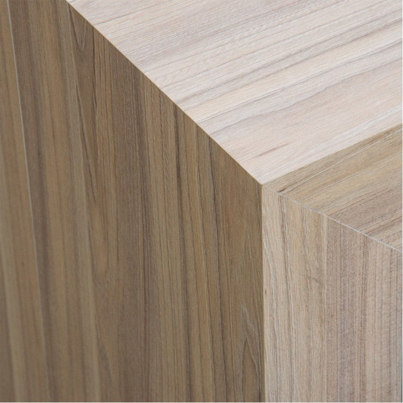 Ausziehbarer Konsolentisch mit klappbarer Struktur, Ulmenoptik, 90x50-300 cm