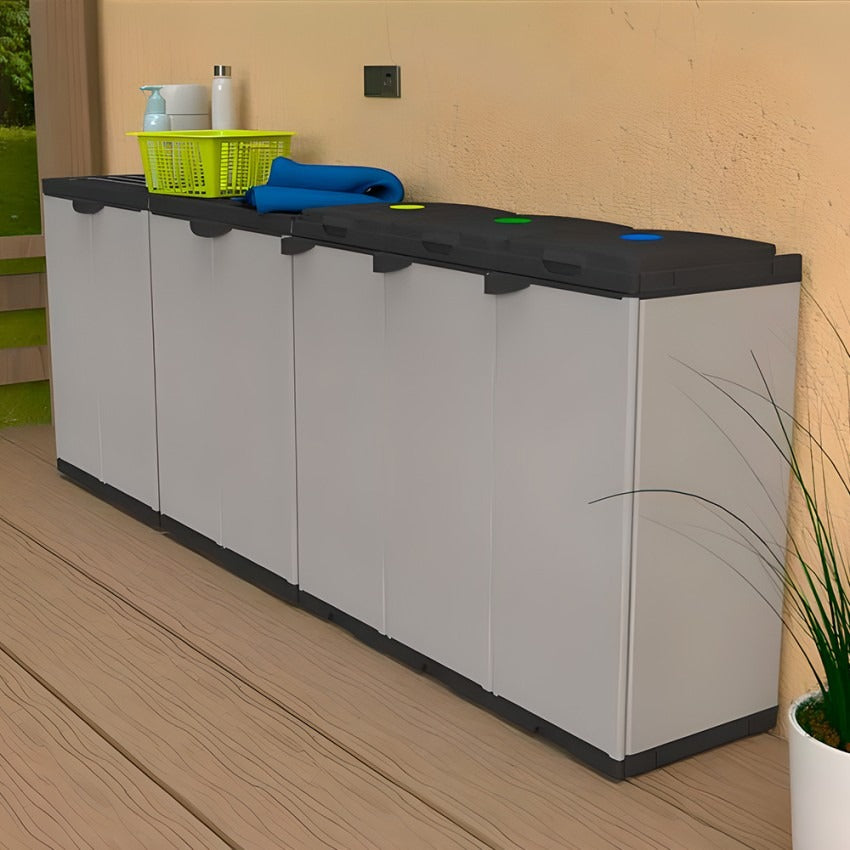 Mobile per Raccolta Differenziata con Doppia Apertura - 102x39,5x85 cm